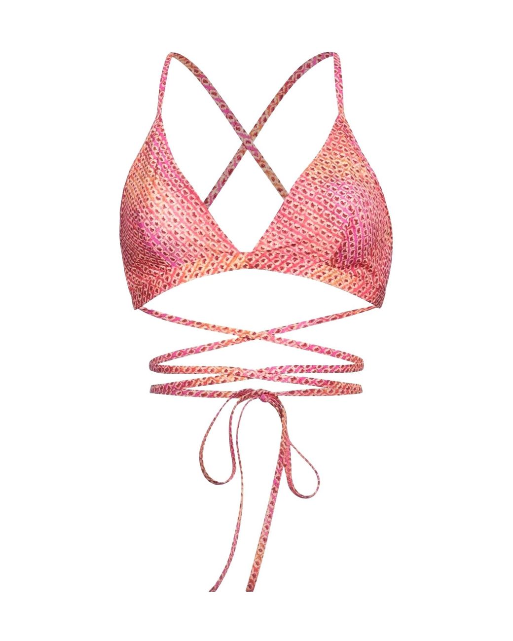 Isabel Marant Pink Lace-Up Bikini Top