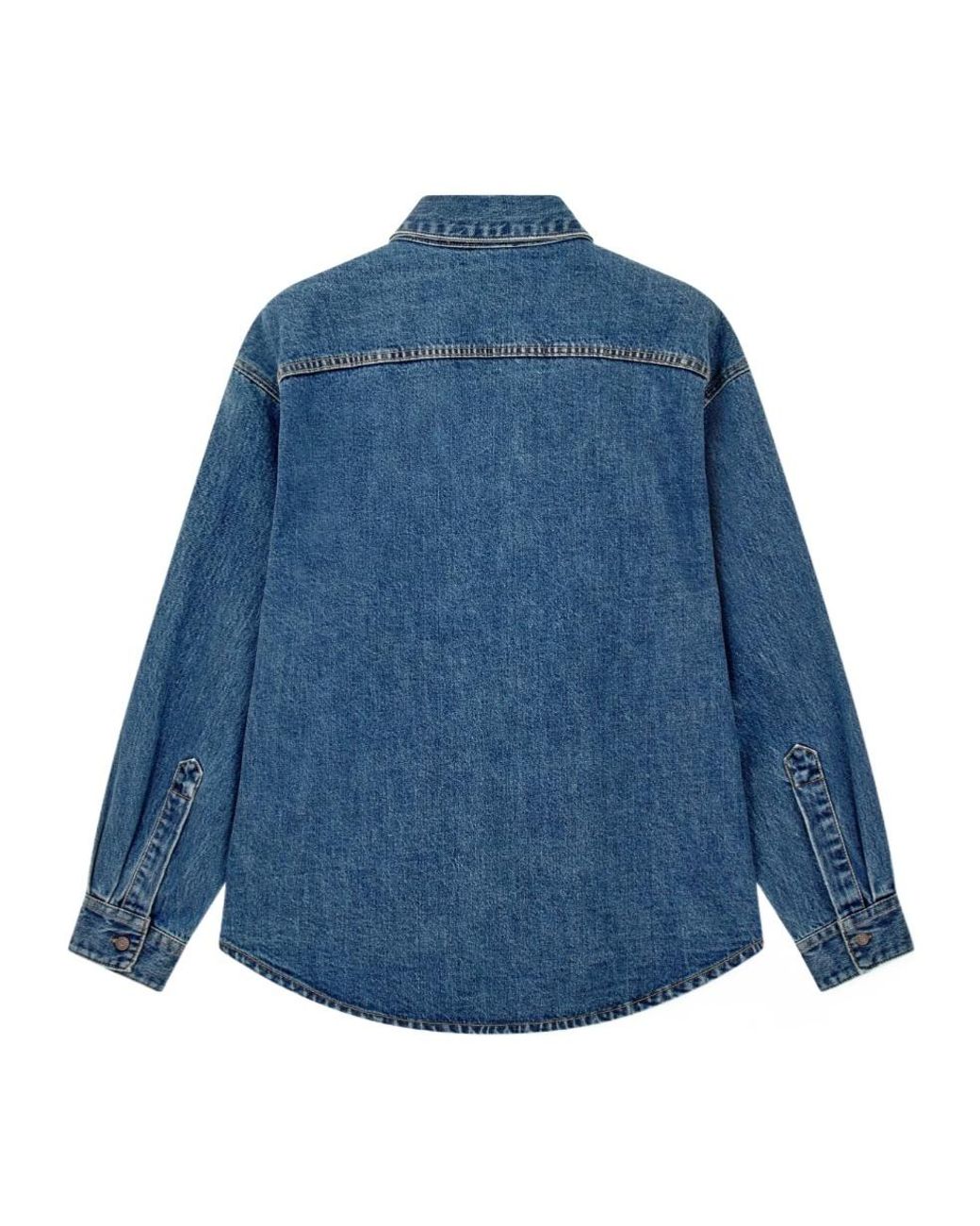 Emporio Armani Blue Chest Pocket Denim Shirt for men