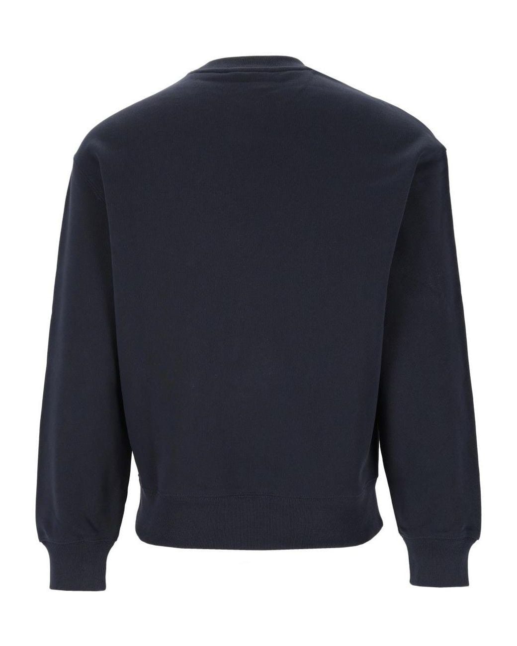 Maison Kitsuné Blue Maison Kitsuné Handwriting Logo Sweatshirt for men