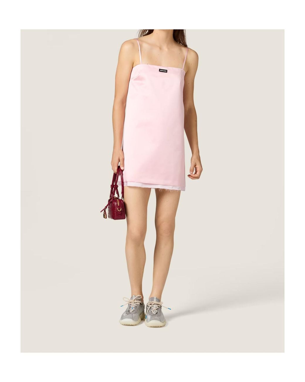 Miu Miu Pink Duchesse Mini-Dress