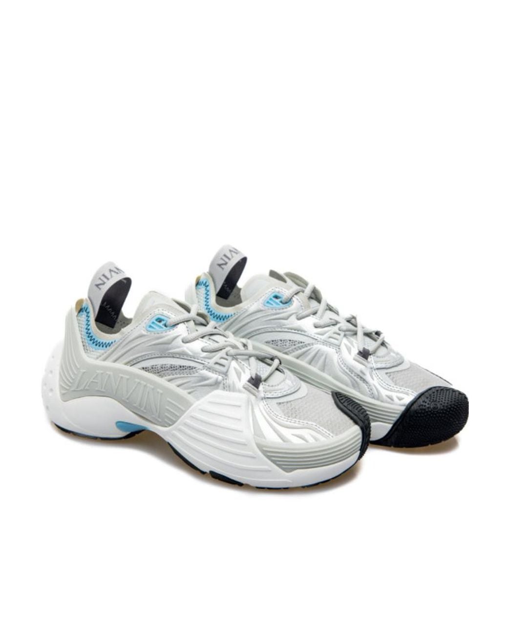 Lanvin White メッシュ フラッシュ X レースアップ スニーカー for men
