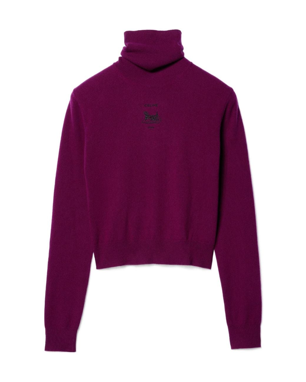 Céline Purple Turtleneck