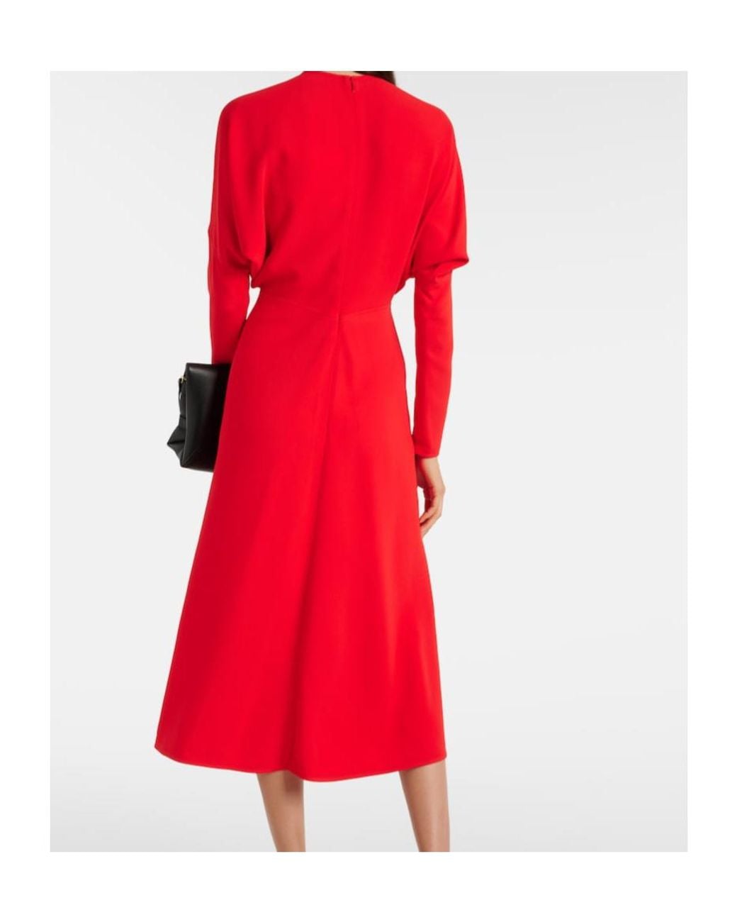 Victoria Beckham Red Dolman Midi Dress