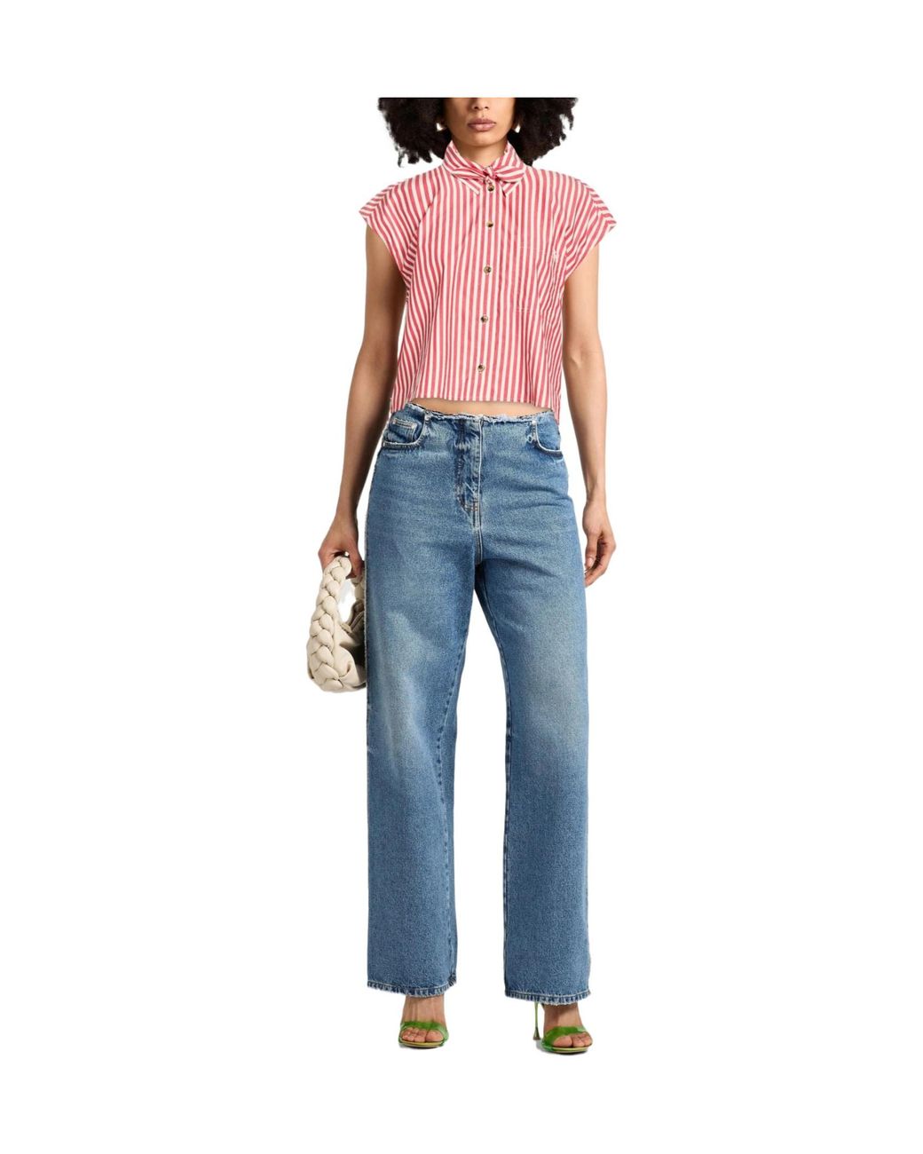 Ganni Red Striped Shirt