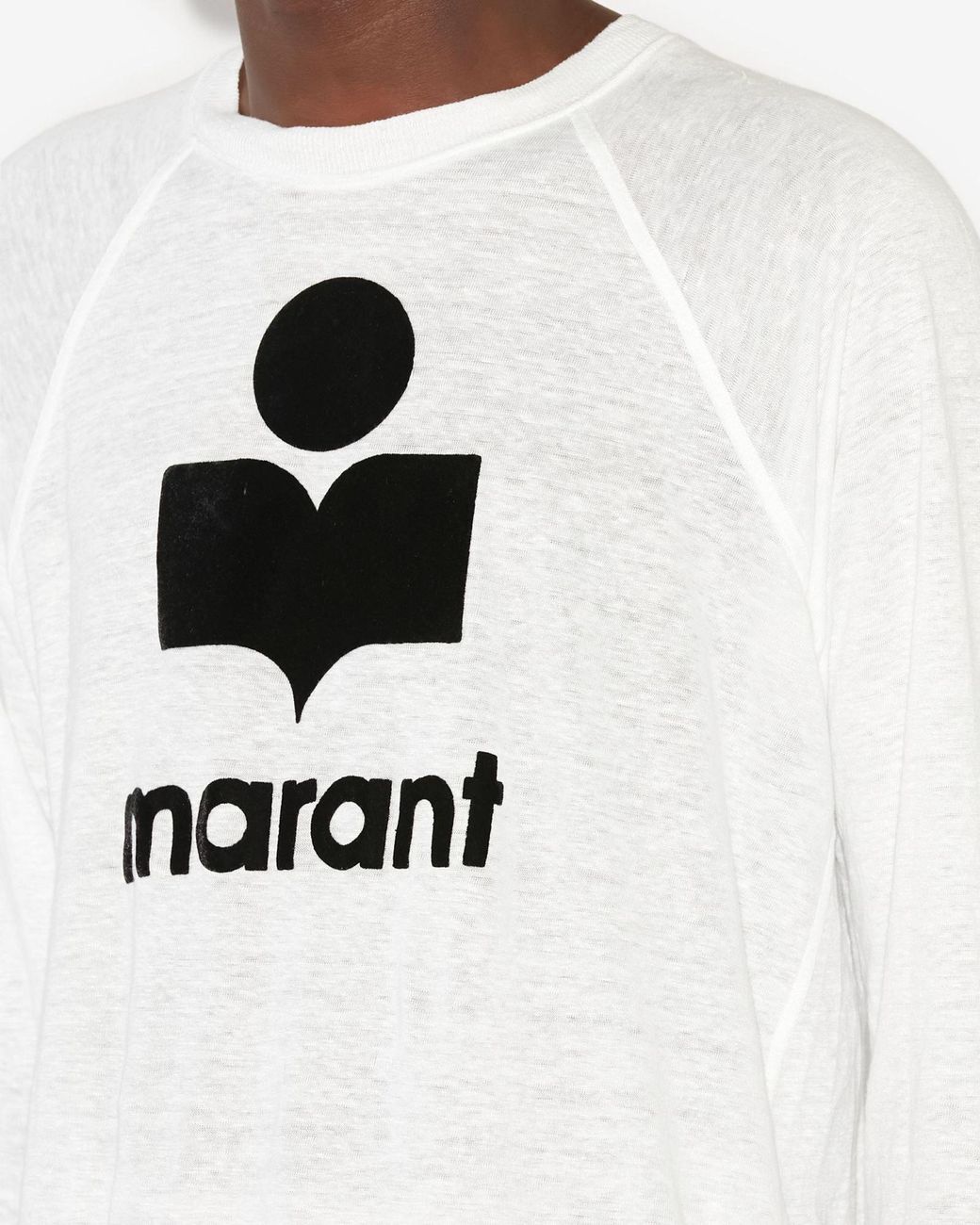 Isabel Marant White Kieffer Logo Printed T-Shirt for men
