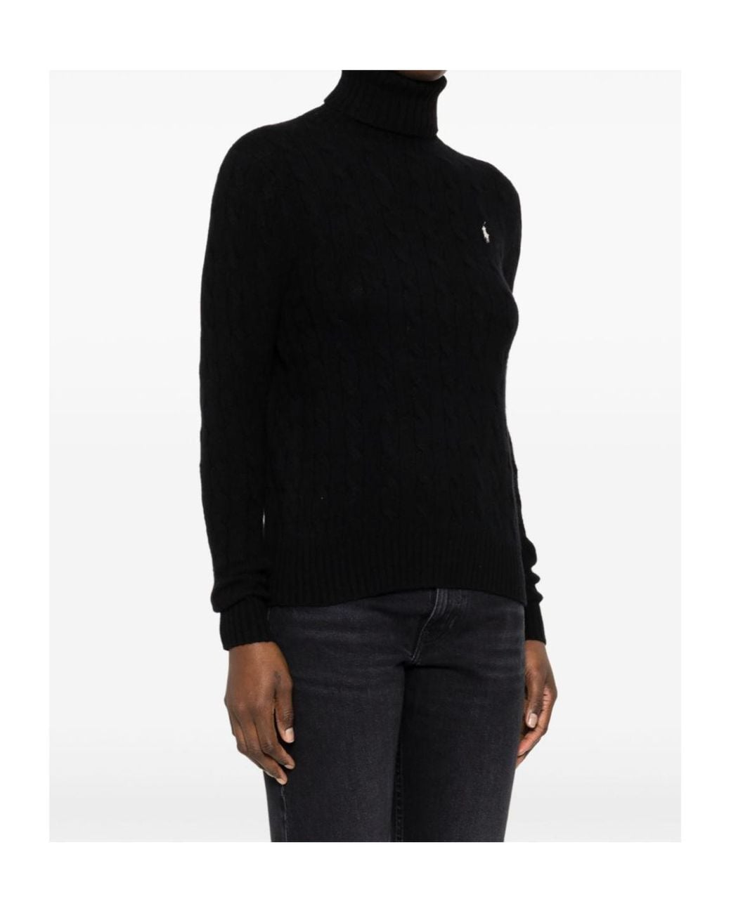 Polo Ralph Lauren Black Roll Neck Knitted Jumper