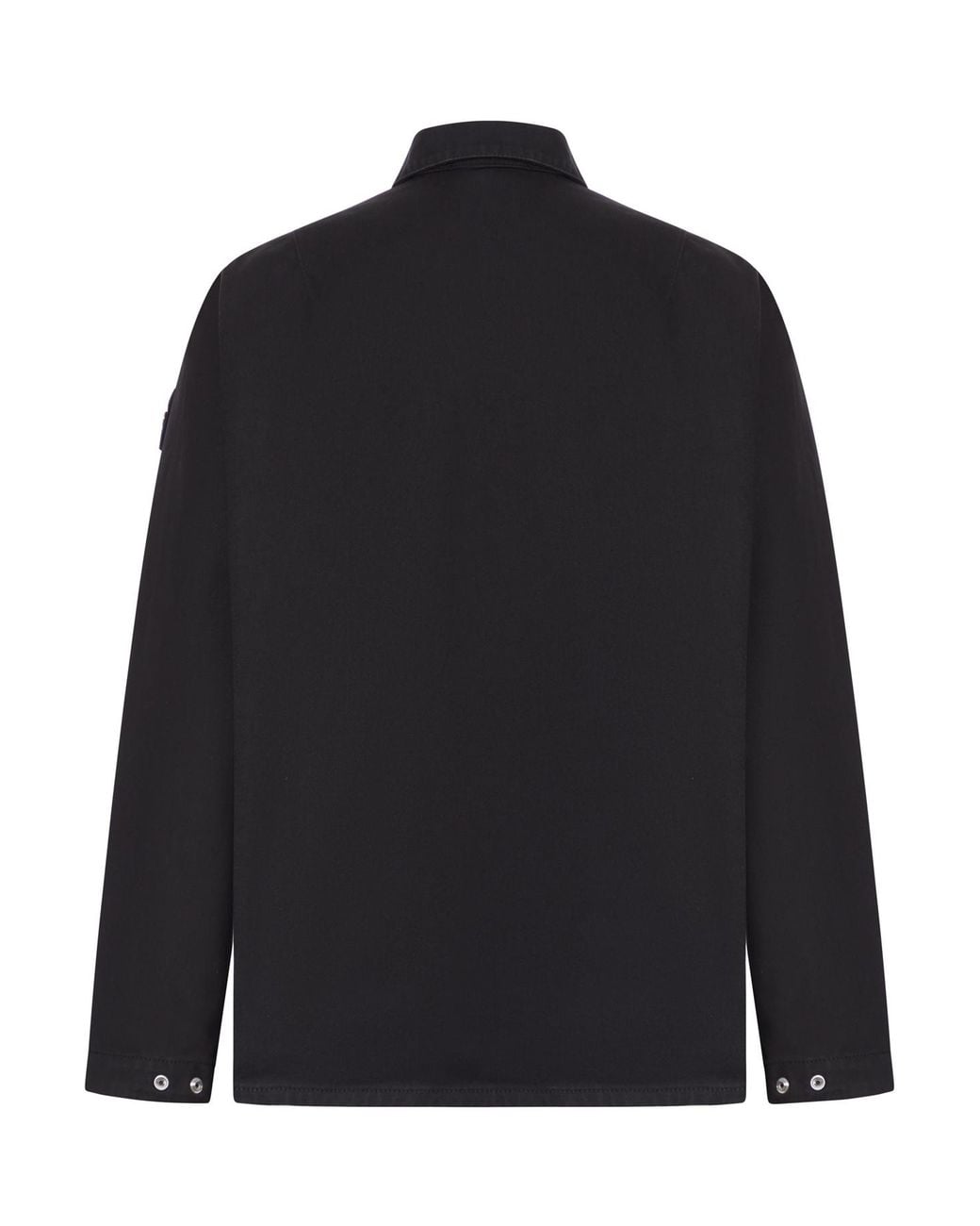Stone Island Black Zipped Denim Overshirt for men