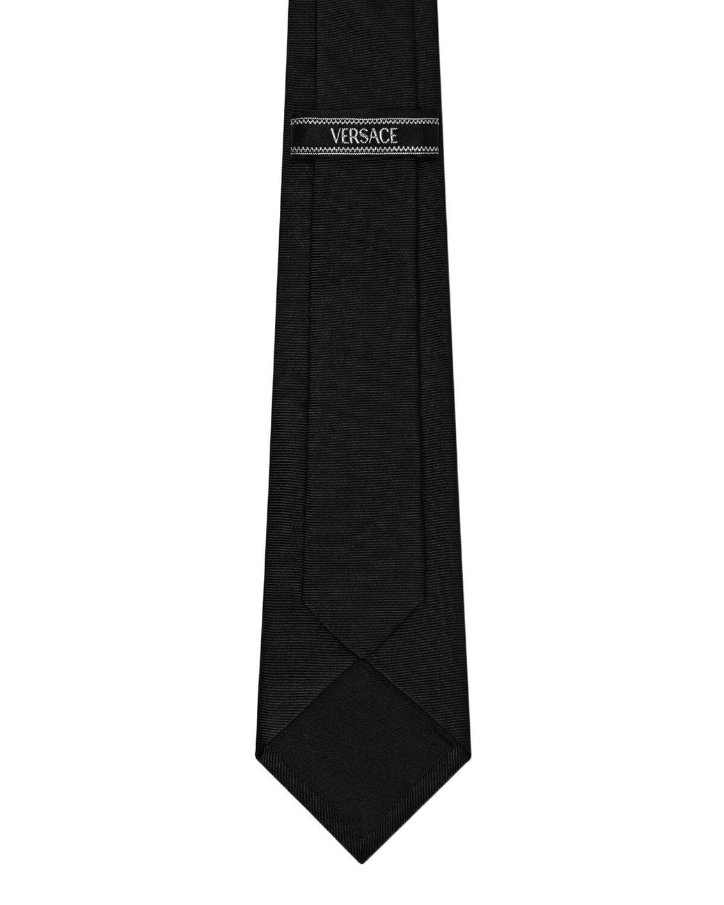 Versace White Barocco Pointed Tip Tie for men