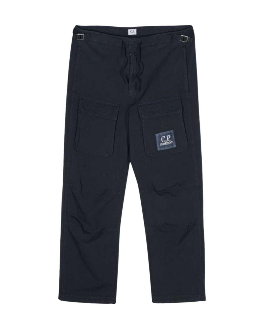C P Company Blue Patch Pocket Detail Pants for men