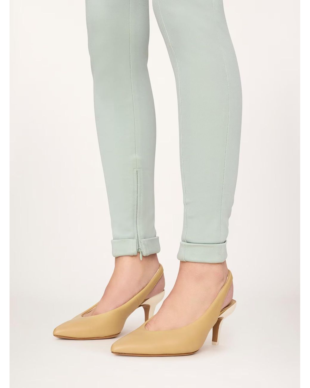 Chloé Green High-Waisted Knit Pants