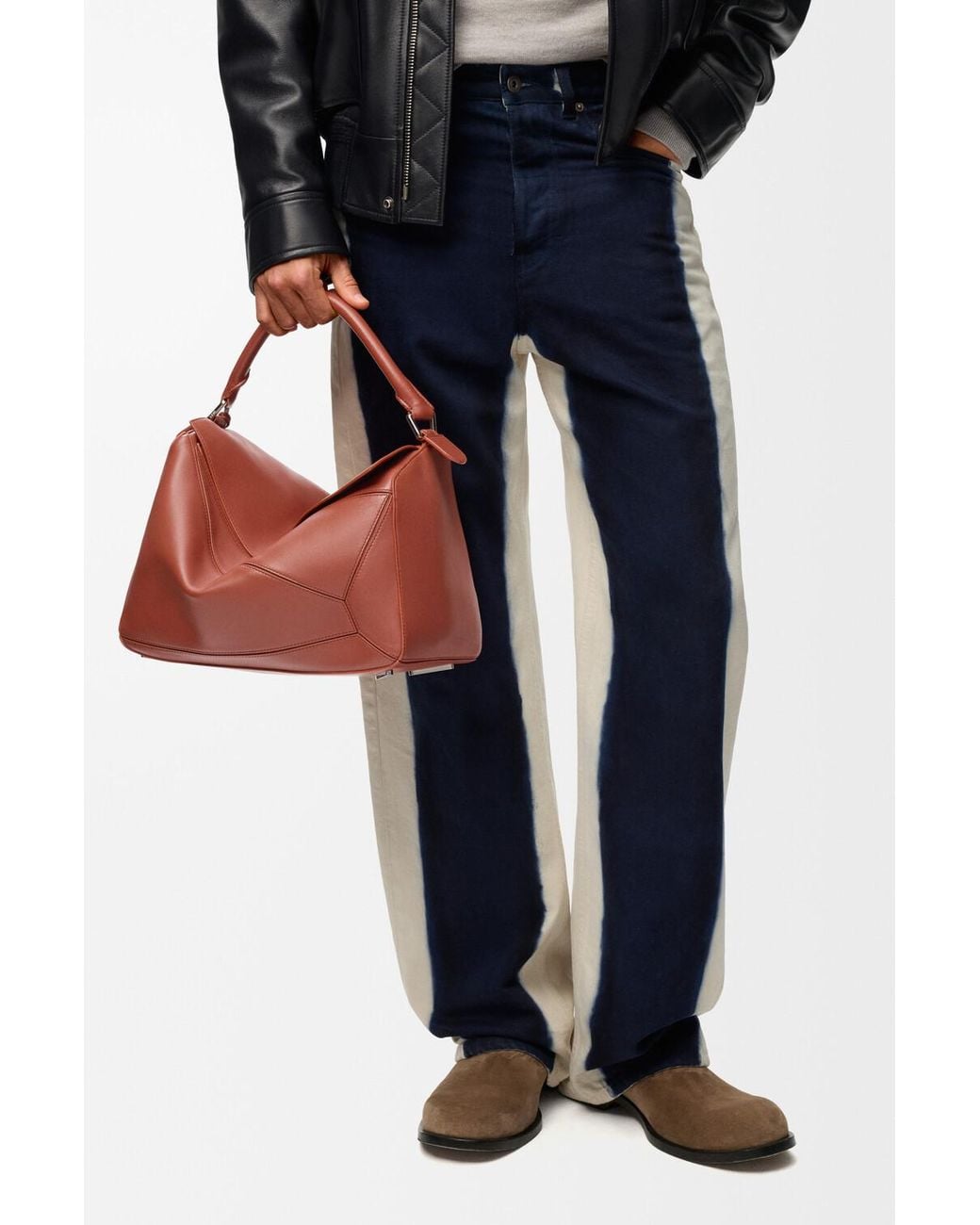 Loewe Red Large Featherlight Puzzle Bag for men