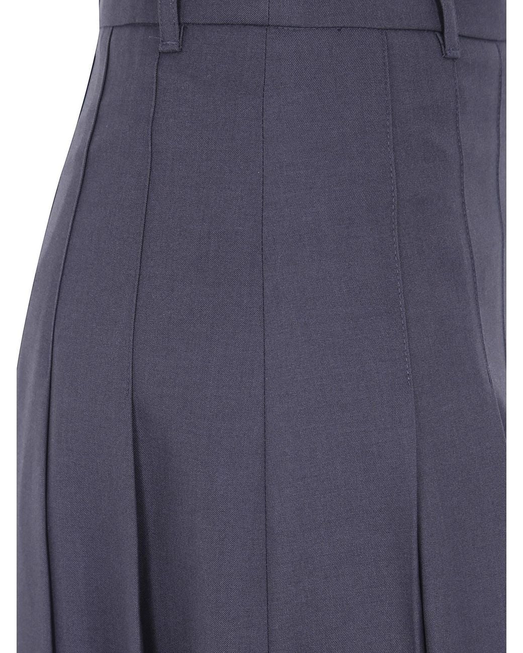 DUNST Blue High-Waist Pleated Skirt
