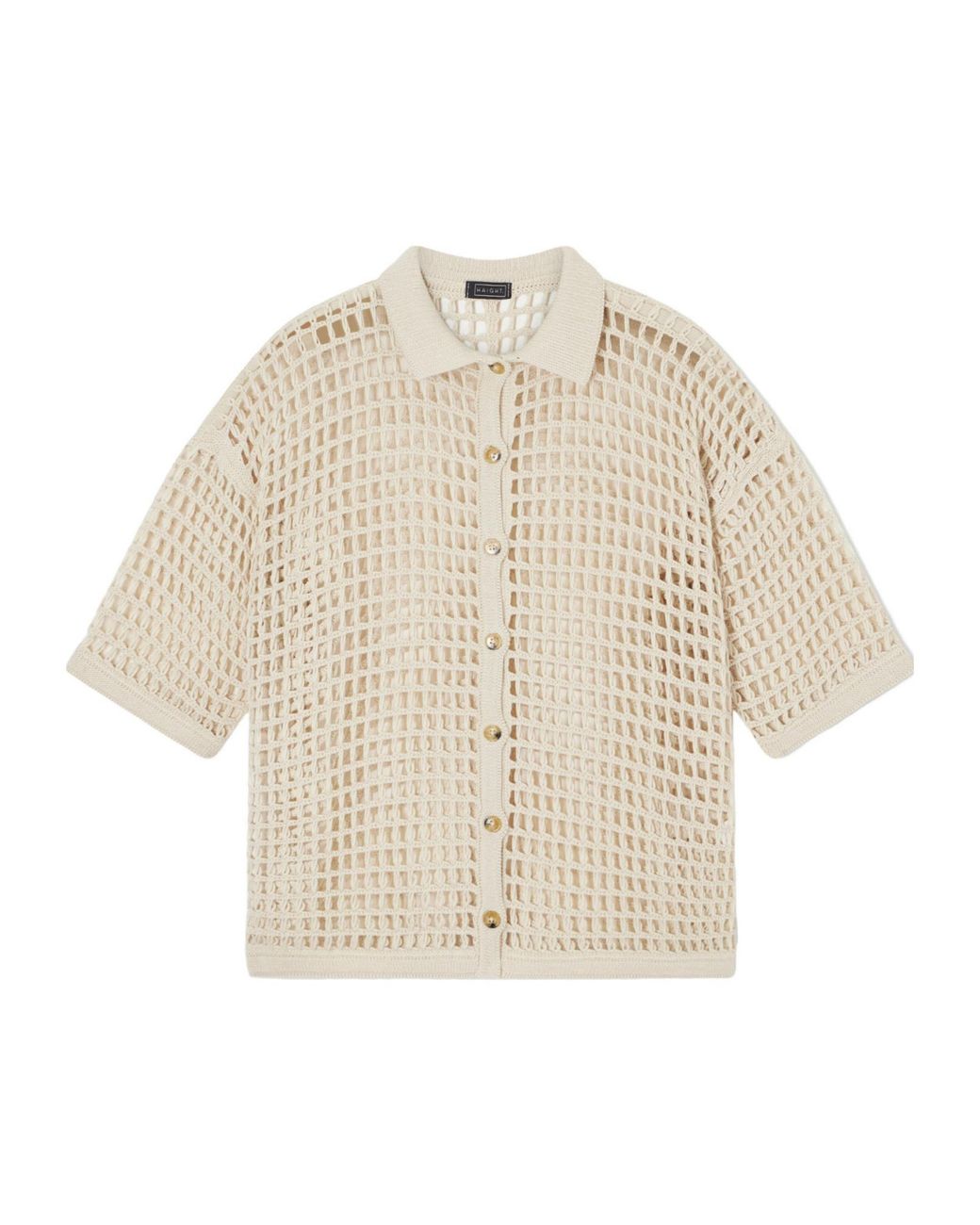 Haight Natural Knit Cotton-Blend Blouse