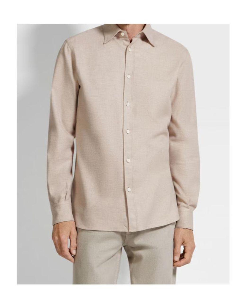 Zegna White Pocket Cotton Shirt for men