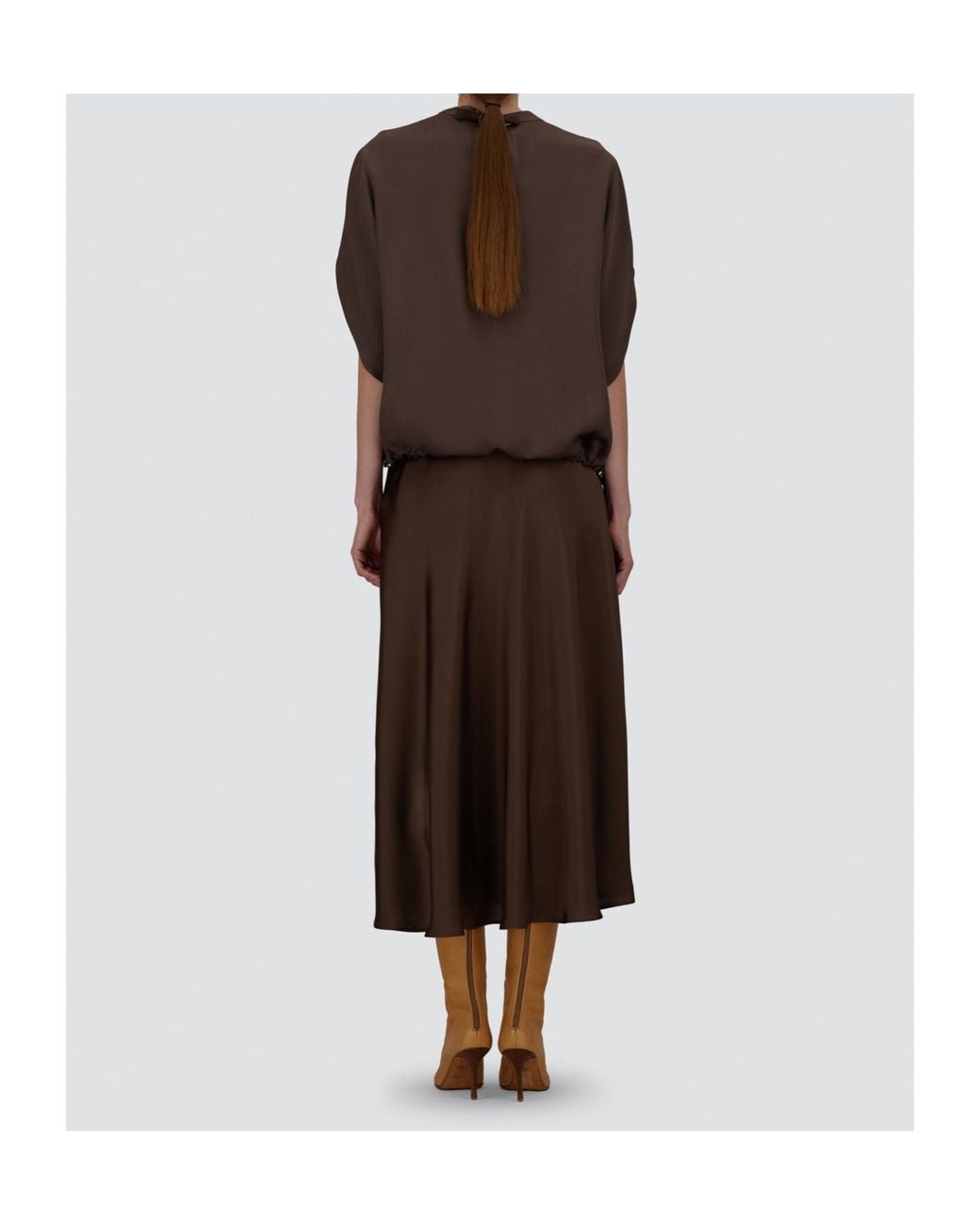 Herno Brown Vacation-Style Skirt
