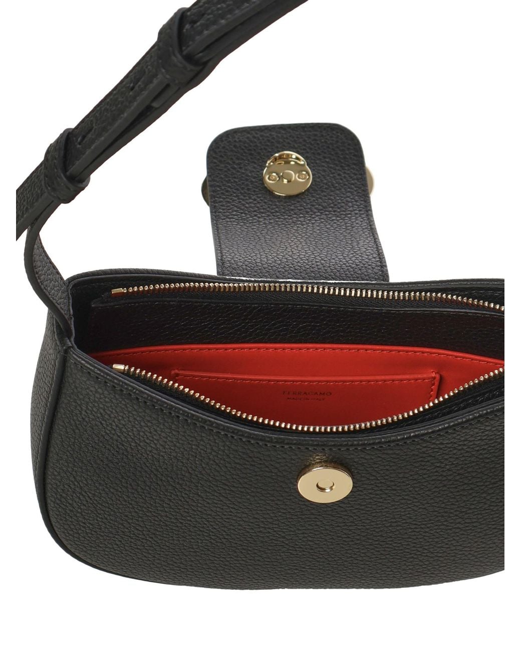 Ferragamo Black Ferragamo Double Gancini Mini Bag