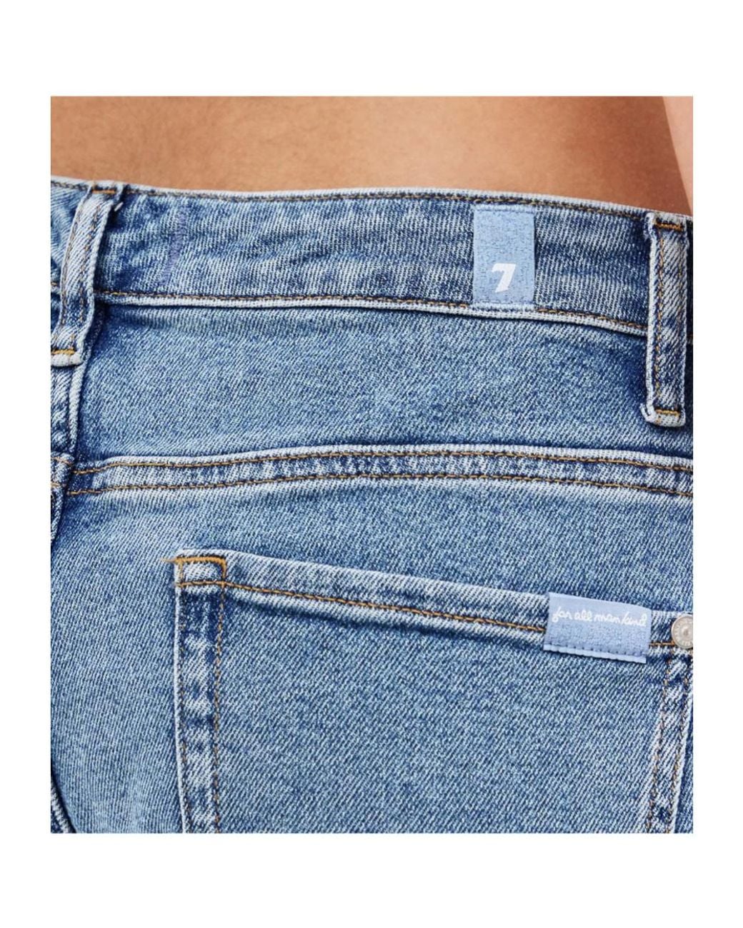 7 For All Mankind Blue Belt Loop Jeans