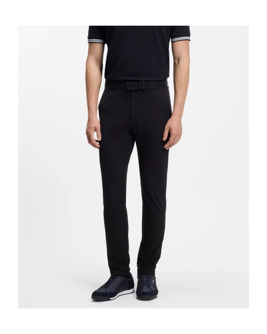 Boss Blue Nitan Panelled Sneakers for men