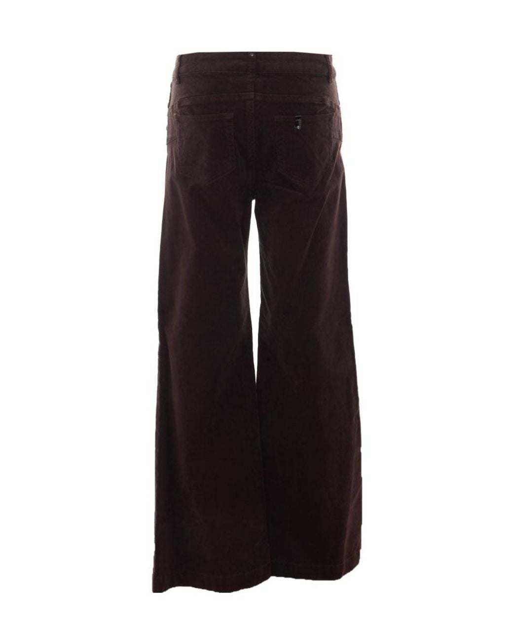 Liu Jo Brown Button Detail Wide-Leg Pants