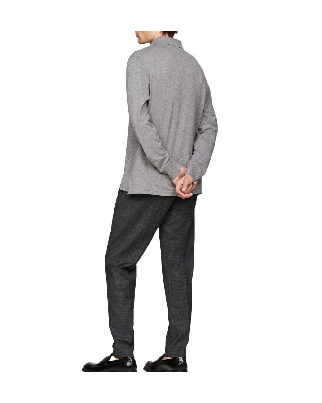 Tommy Hilfiger Gray Long Sleeve Polo Shirt for men