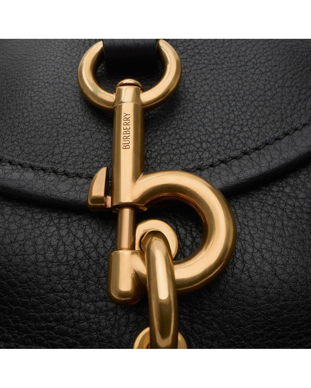 Burberry Black Mini B Clip Messenger Bag