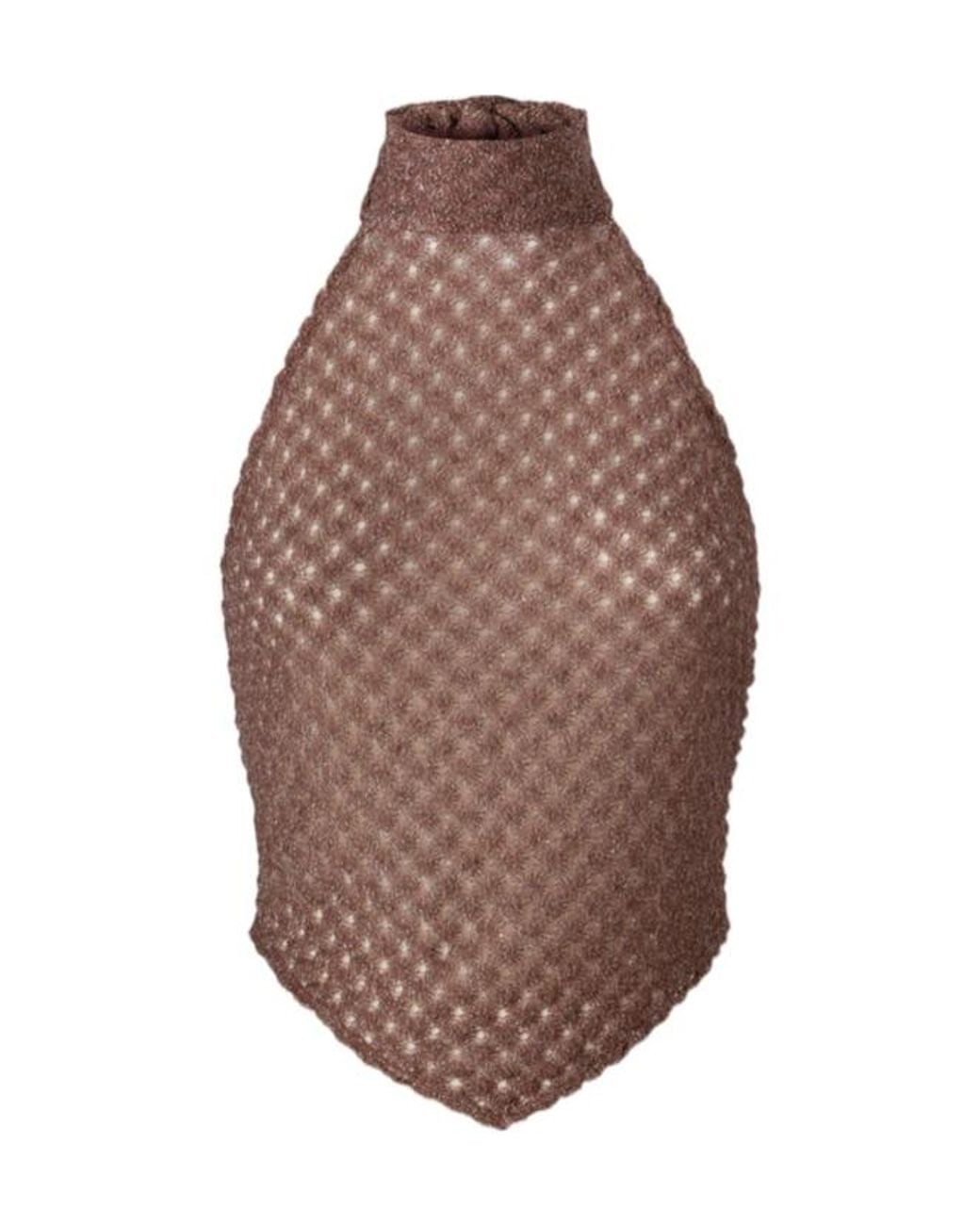 Missoni Brown Spiderweb Motif Scarf Top