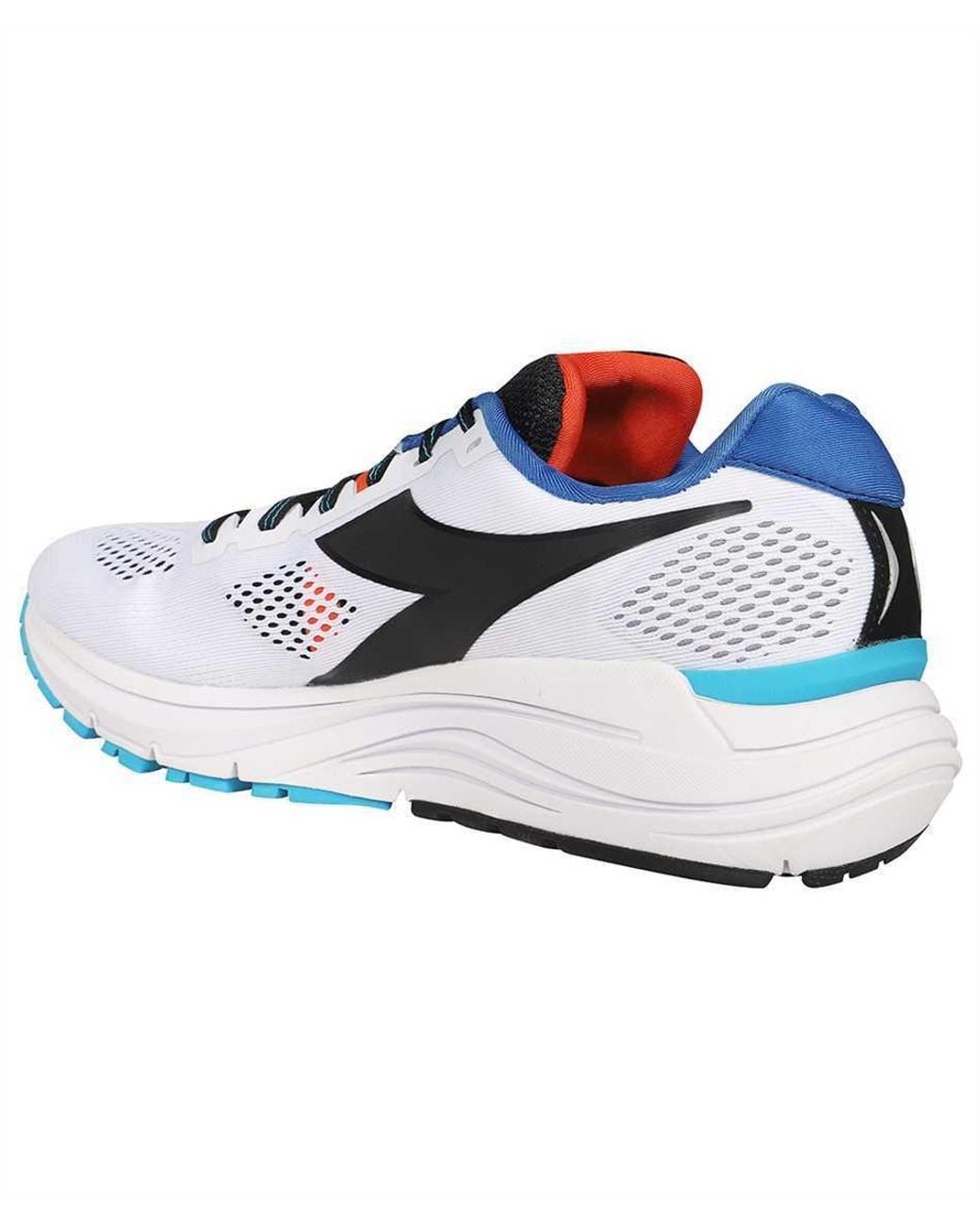 Diadora Blue Mesh Panel Low-Top Sneakers for men