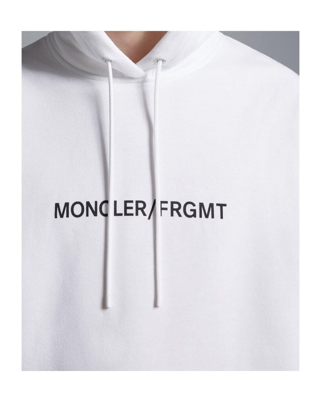 Moncler White Floral Motif Hoodie for men