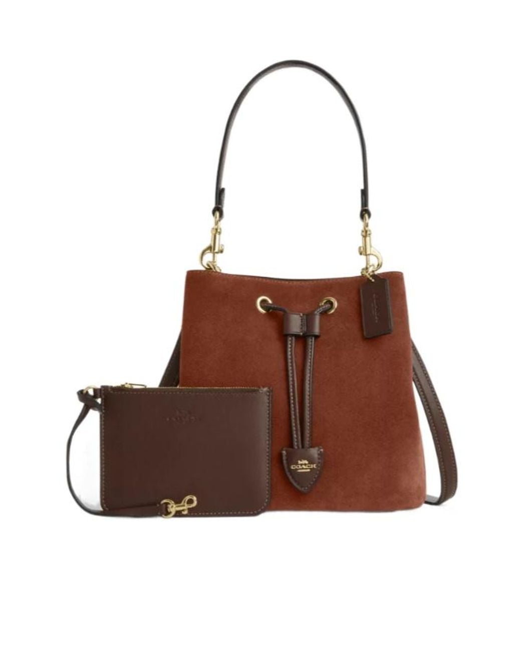 COACH Brown Rowan Bucket Bag