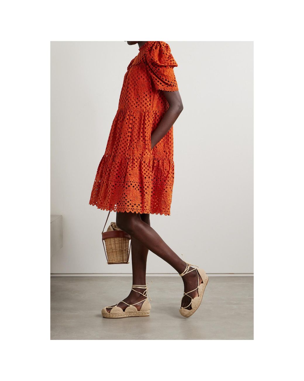 Ulla Johnson Red Short Sleeve Dress