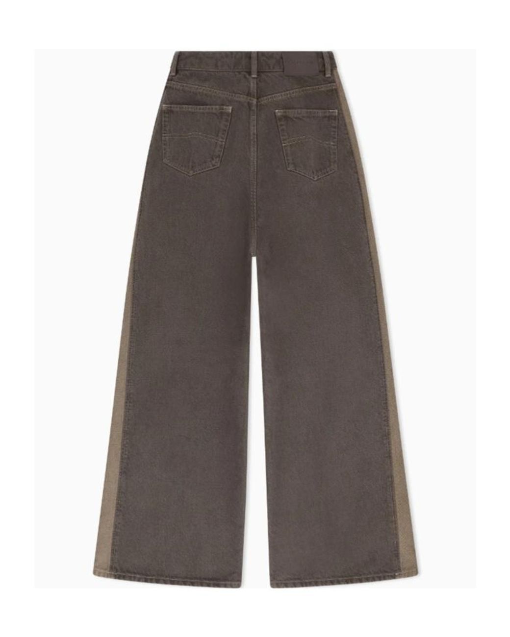 Emporio Armani Gray Five-Pocket Wide-Leg Jeans