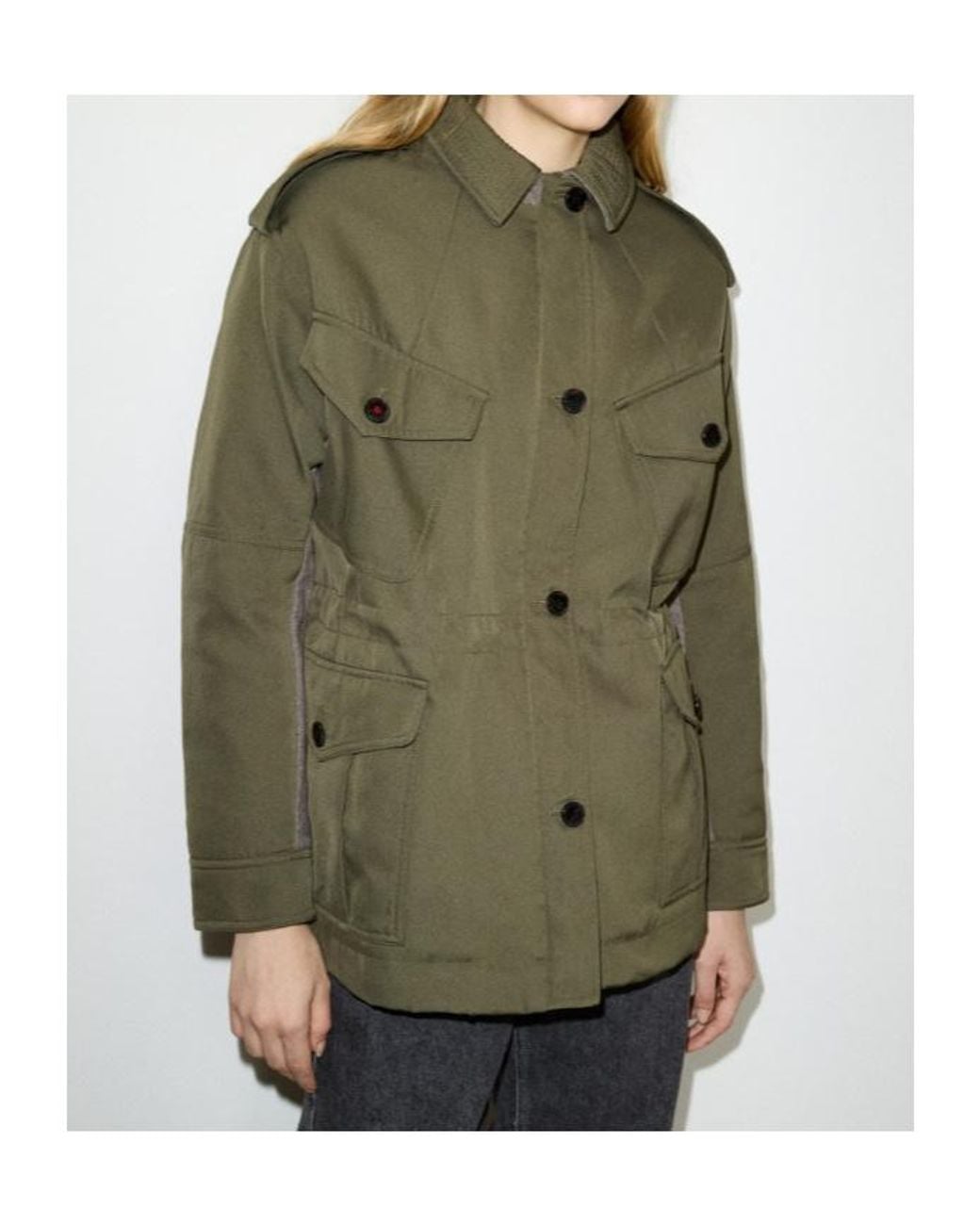 MAX&Co. Green Padded Gabardine Field Jacket