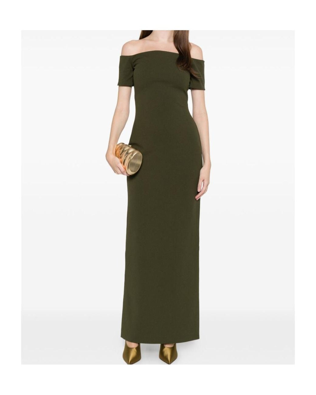 Solace London Green Nile Maxi Dress