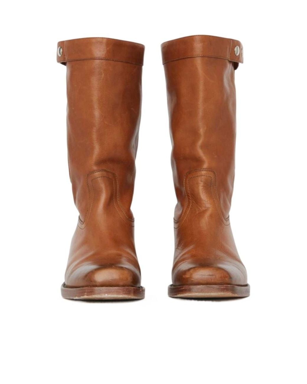 Isabel Marant Brown Round-Head Short Boots