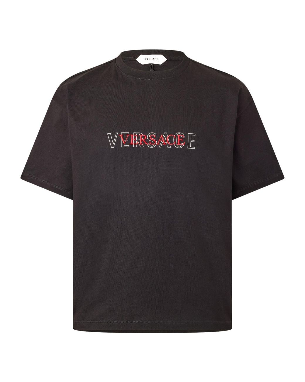 Versace Black Crew Neck Casual T-Shirt for men