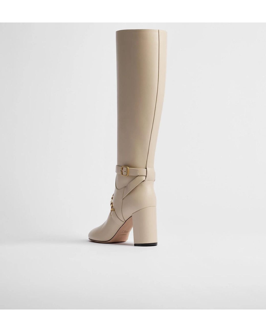 Dior White Ly High-Heeled Boots