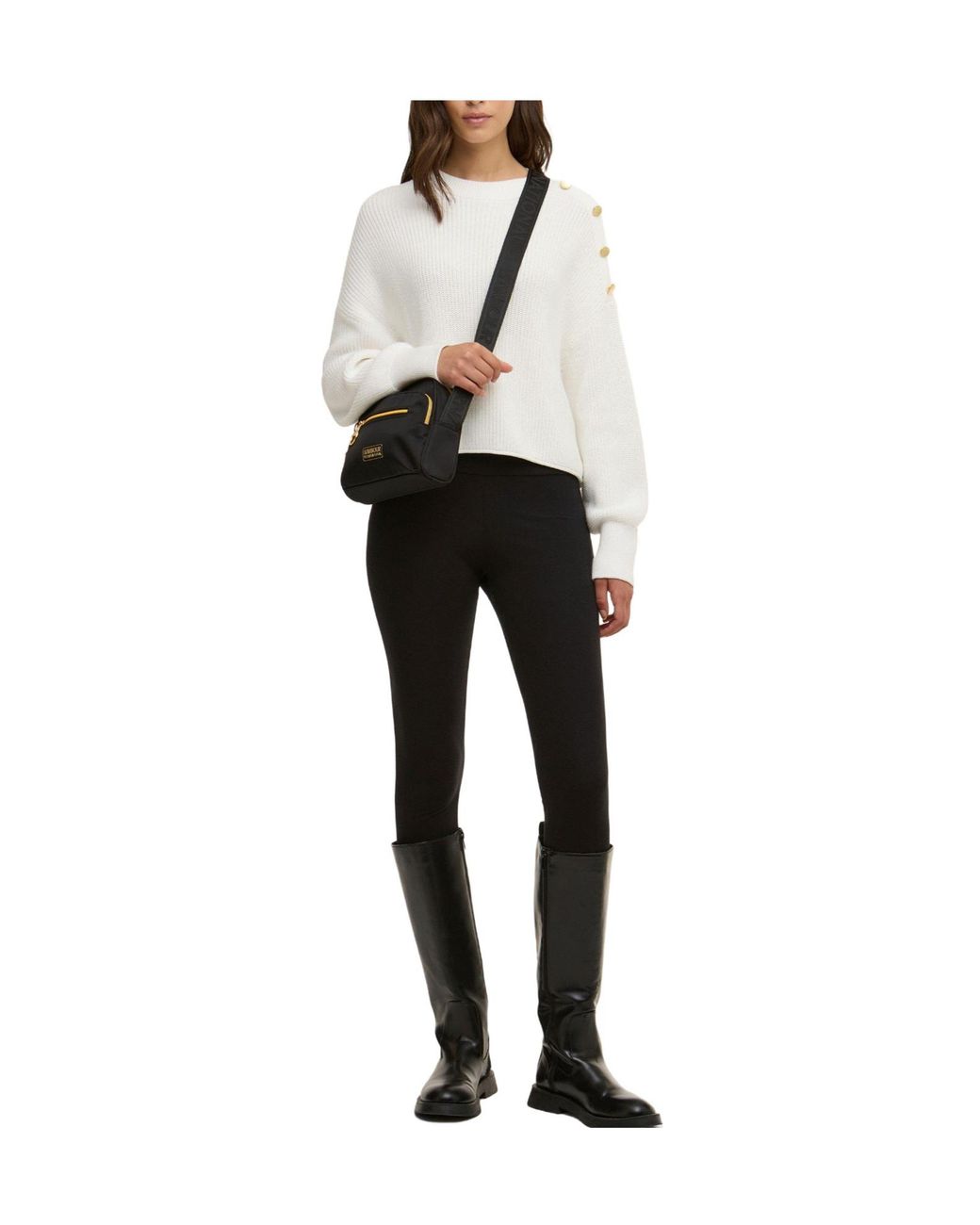 Barbour White Crew-Neck Jumper