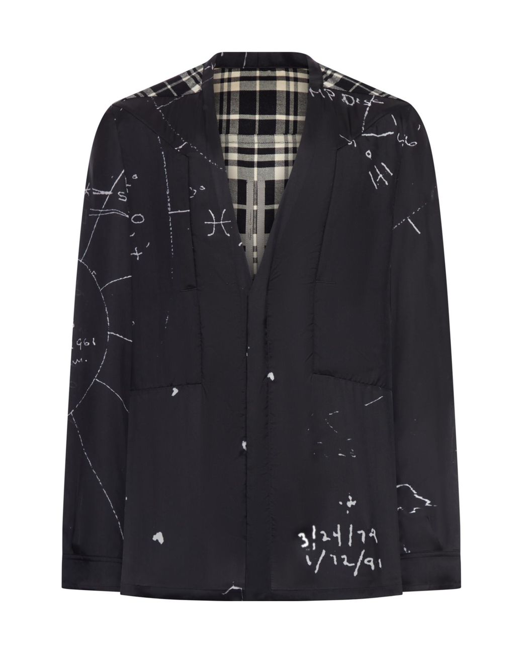Rick Owens Black Larry Checked Shirt for men