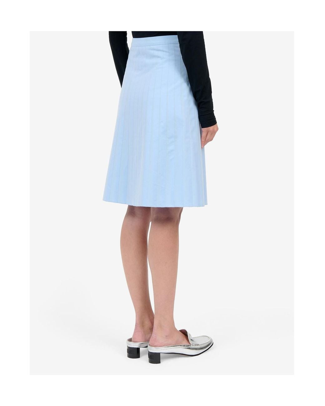MM6 by Maison Margiela Blue Striped Skirt