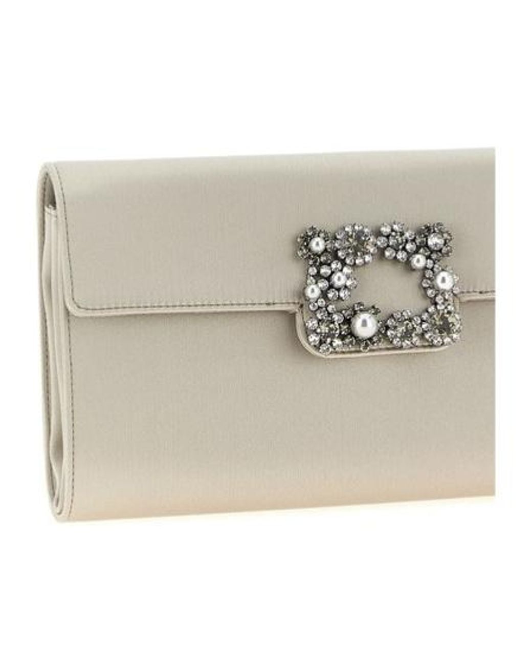 Roger Vivier Natural Efflorescence Jewel-Embellished Clutch