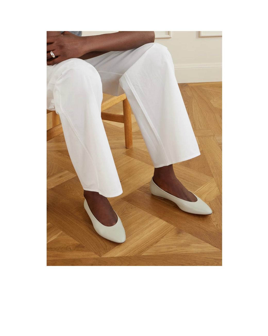 Aeyde Natural Leather Ballet Flats