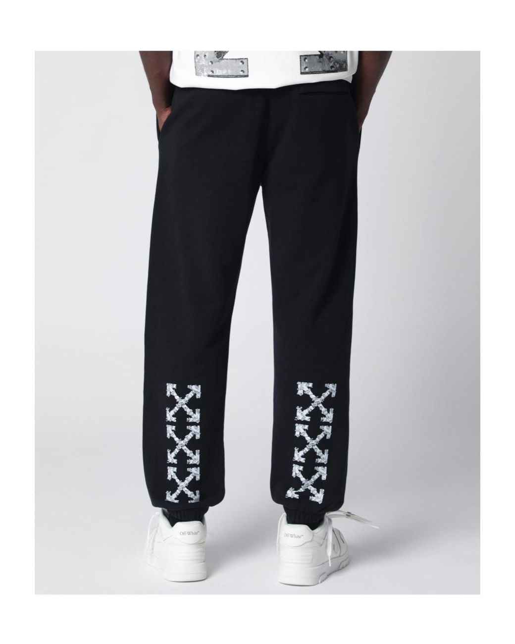 Off-White c/o Virgil Abloh Black Heraldic Arrow Cuffed Joggers for men