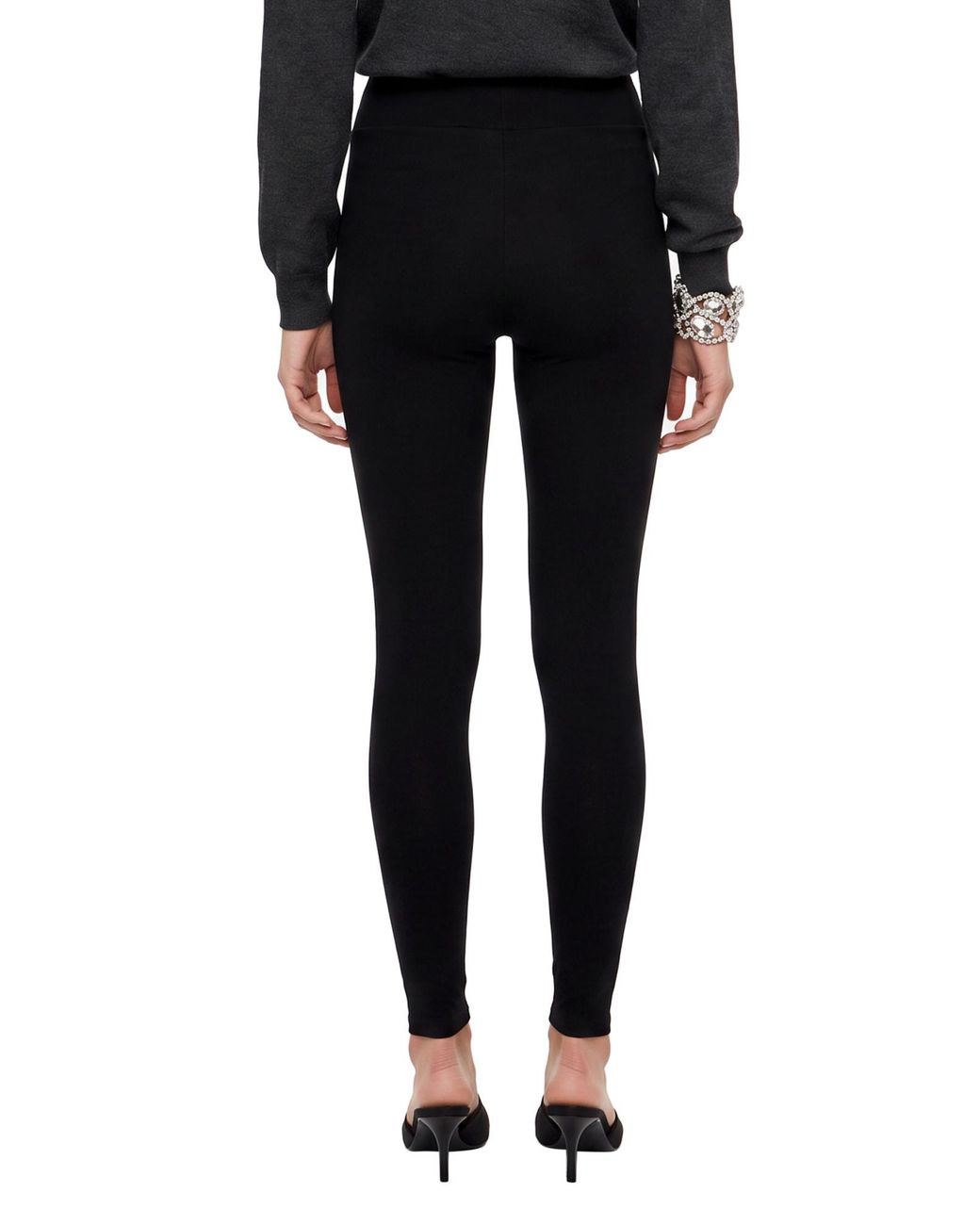 Magda Butrym Black Footed Cotton Leggings