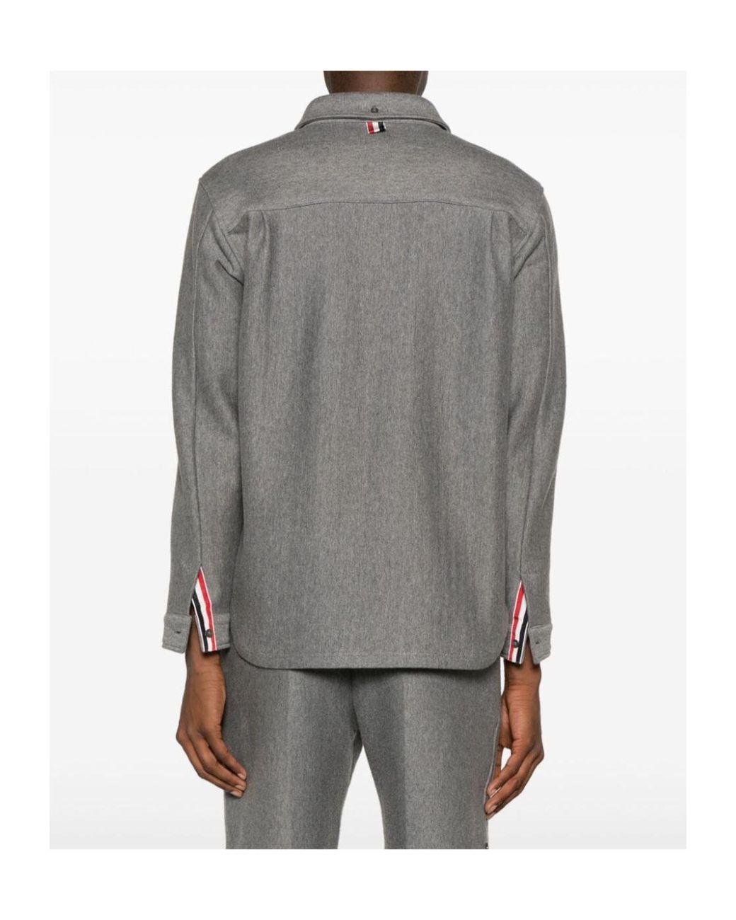 Thom Browne Gray Buttoned Jacket for men