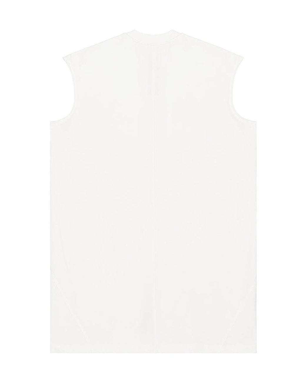 Rick Owens White Splintered Tarp Sleeveless Tank Top for men