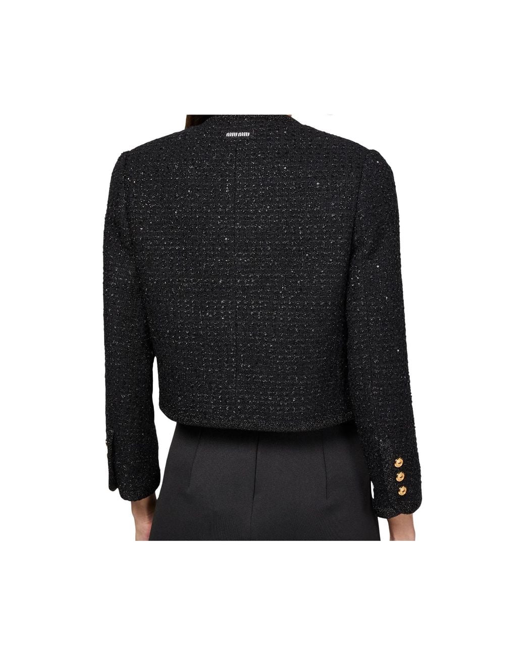 Miu Miu Black Tweed Jacket