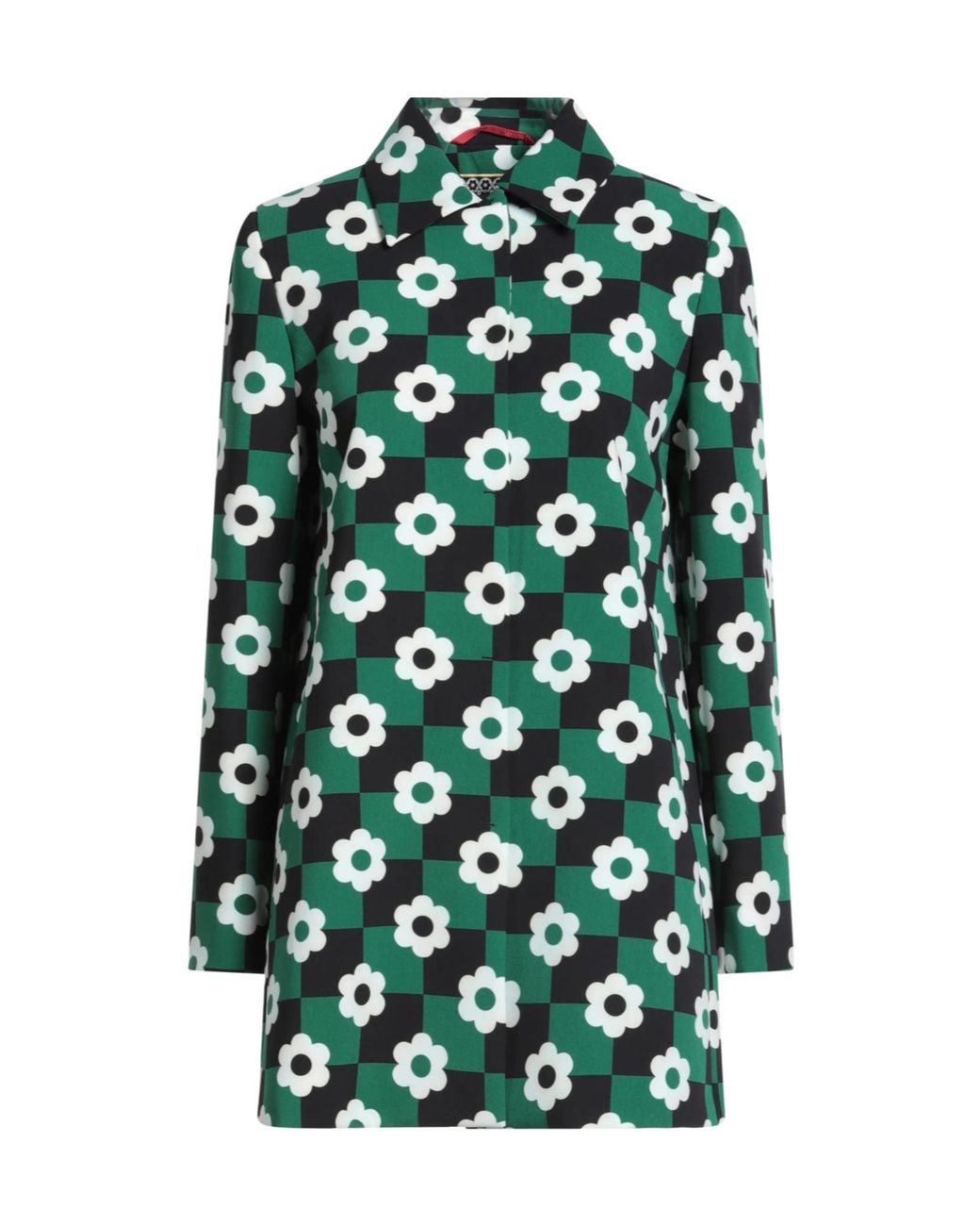 MAX&Co. Green Floral Printed Long Trench Coat
