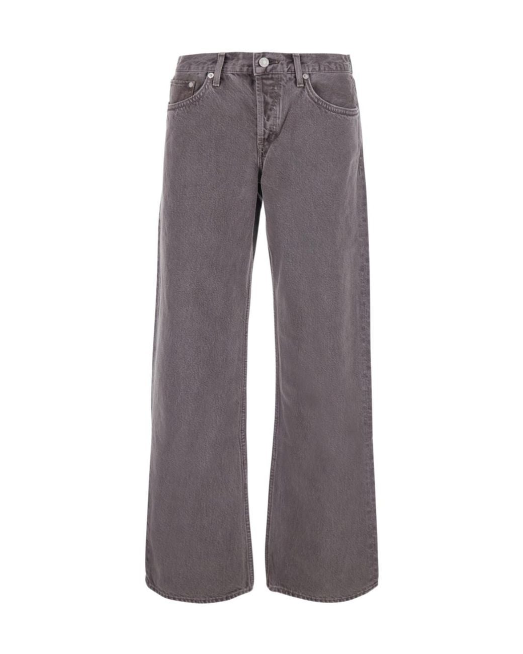 Agolde Gray Low Rise Loose Jeans