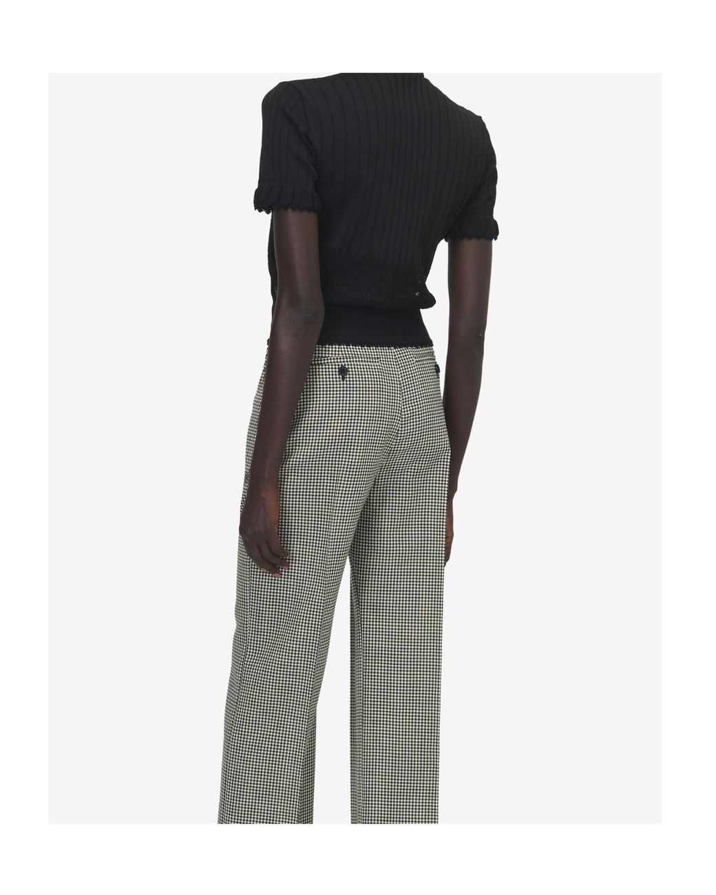 McQueen Blue Pointelle Knit Top