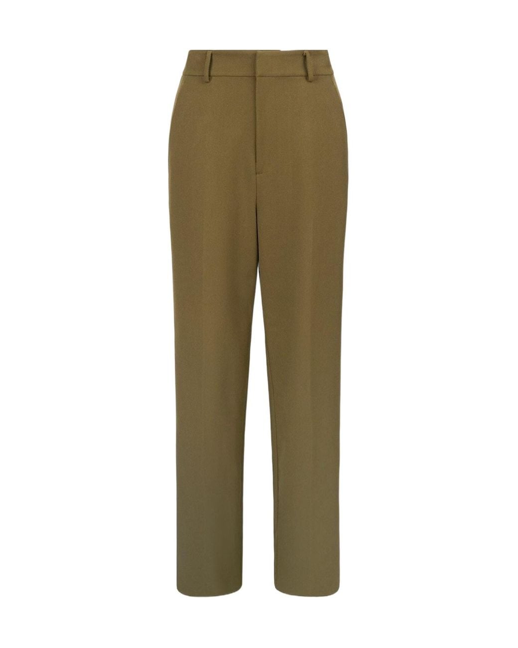 Staud Green Belt Loop Casual Trousers